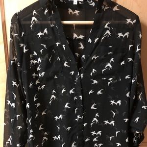 Express Portofino Top - Bird Pattern